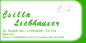 csilla liebhauser business card